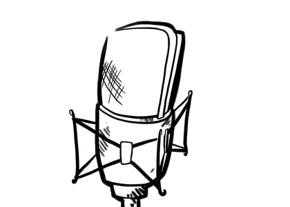 Sketch of a studio microphone